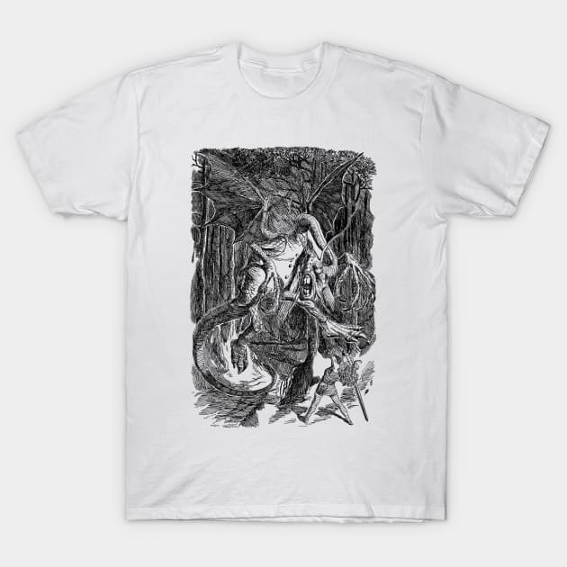 Jabberwocky: The Classic Illustration by John Tenniel from 'Alice's Adventures in Wonderland' 1871 T-Shirt by Holymayo Tee